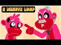 [3 MIN LOOP] 🐒 Five Little Monkeys Remix Fun Sound Variations | Nursery Rhymes &amp; Kids Songs