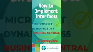 How to Implement Interfaces | Microsoft Dynamics 365 Business Central #businesscentral #dynamics