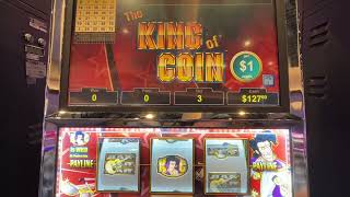 Part 1 King Of Coins  $1 Denom $5 Dollars Max Bet! #vgt #redscreen #casino #slots