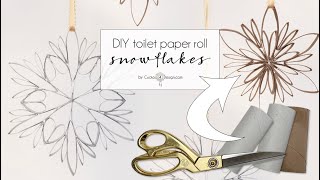 super easy toilet paper roll snowflake tutorial