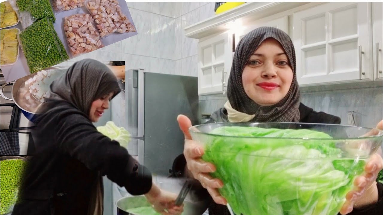 إتعبى يوم وإرتاحي طول السنة خزين الخضار لشهر رمضان الكريم اللهم بلغنا رمضان