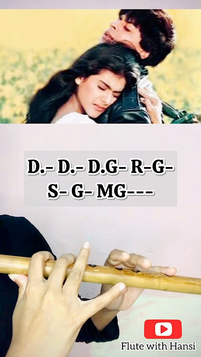 Thujhe Dekha To Ye Jana Sanam | Easy Flute Notes | @FlutewithHansi #ddlj #tujhedekhatoyejanasanam