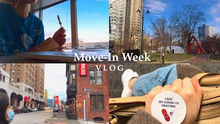 📍college move-in week vlog | upenn | getting vaccinated! eating snacks, drama-watching