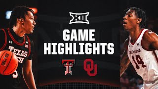No. 20 Texas Tech at No. 11 Oklahoma | Big 12 Men's Basketball Highlights | January 27, 2024