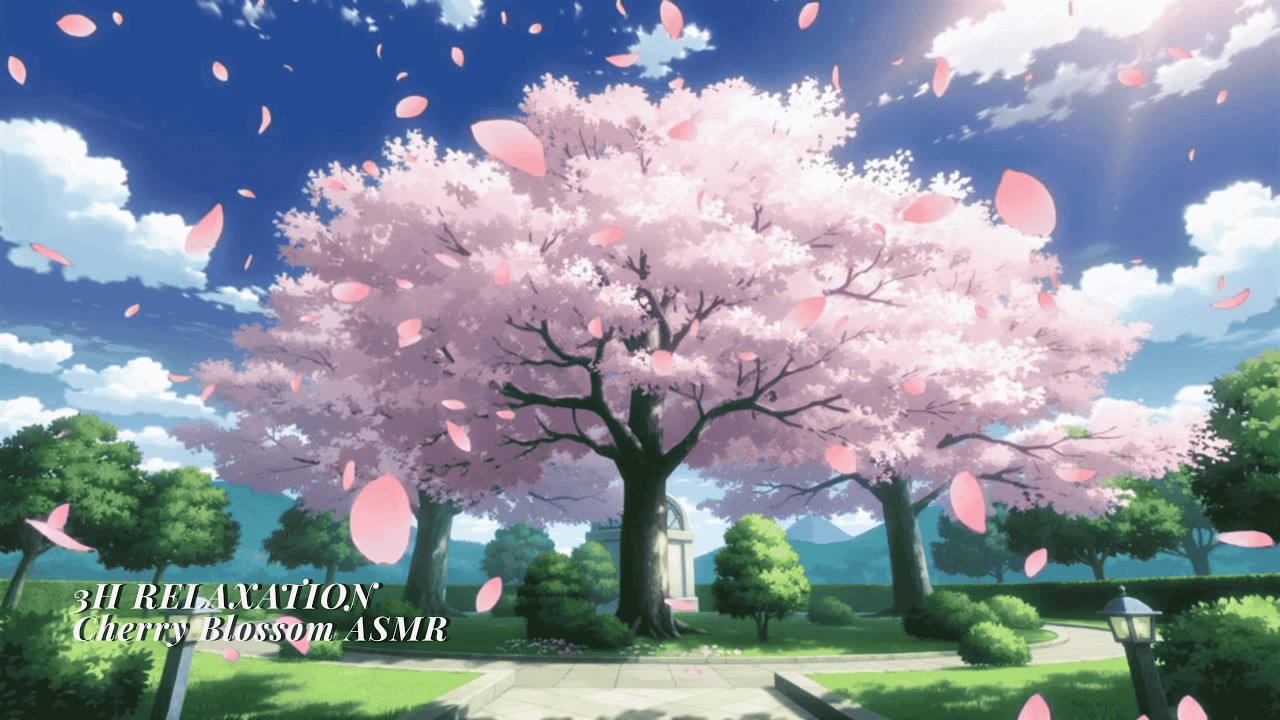 Cherry Blossom ASMR 🌸 3 Hours Soft Piano Relaxation / 벚꽃 피아노 ASMR 3시간