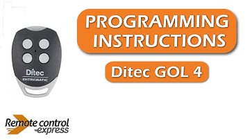 Programming my remote Ditec GOL 4