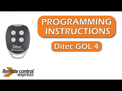 Programming my remote Ditec GOL 4