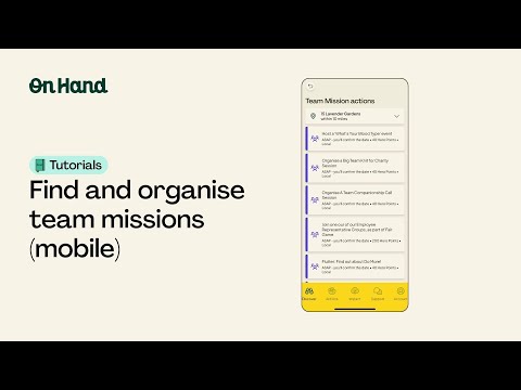 Find and organise team missions (Mobile)