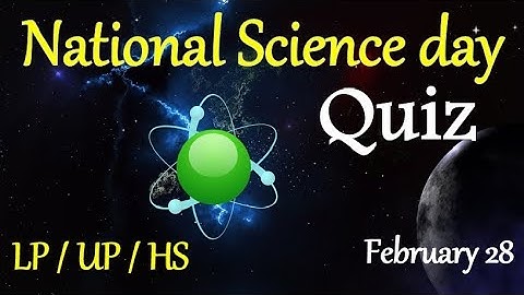 National Science day quiz in English 2025 Science quiz questions 2025 Quiz Science day English 2025