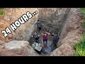 We Survived 24 Hours in a Deep Hole Challenge #a1adventure @A1ADVENTURE