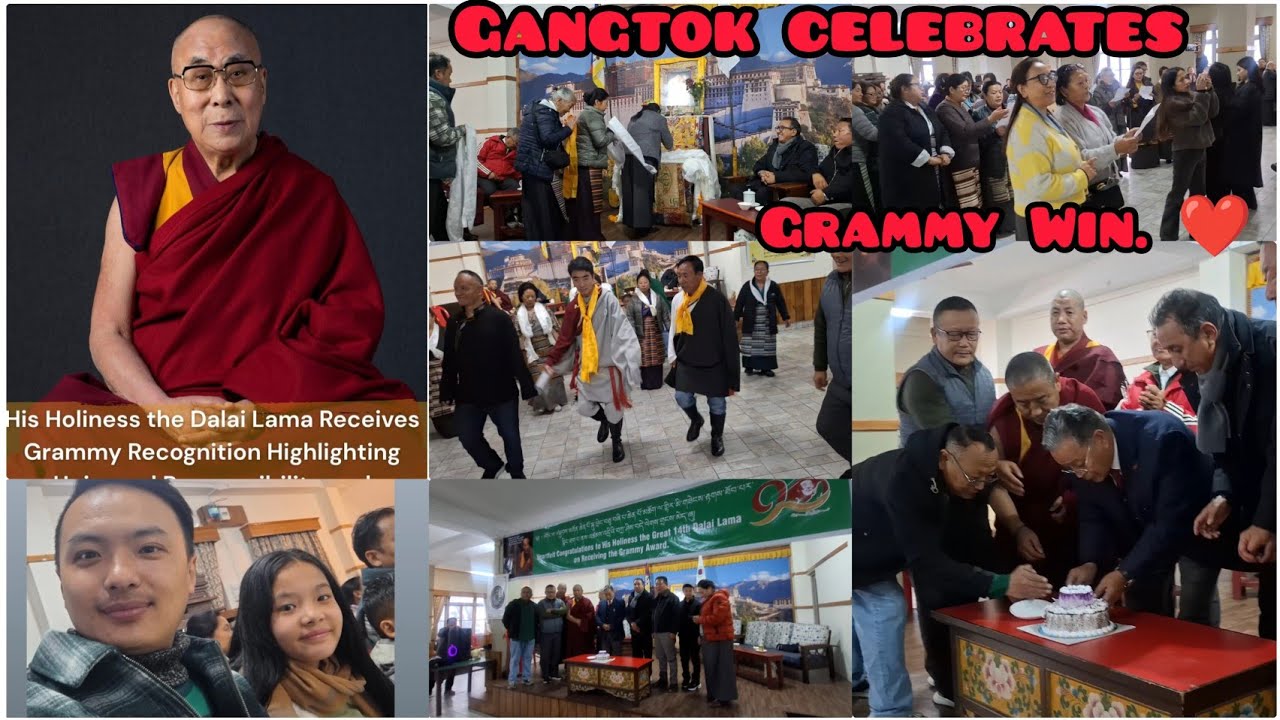 Gangtok celebrates Grammy Award win of His Holiness the 14th Dalai Lama| #tibetan #vlogger #vlog ❤️