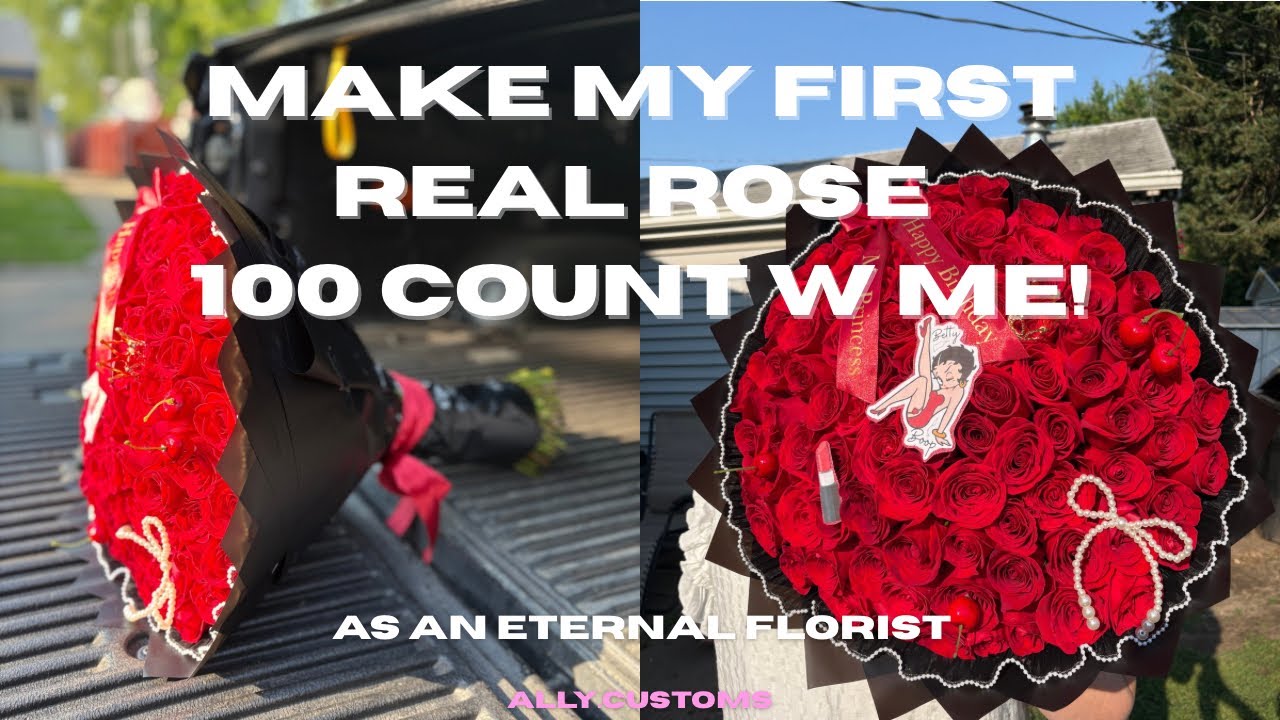 100 Count Roses Making My FIRST Real Rose 100 Count! (Surprised Myself!) - YouTube