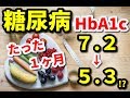 【糖尿病】たった１ヶ月で HbA1cが 7.2→5.3 に!?