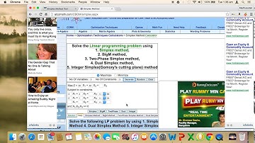 Linear Programming Problems - Online Solutions