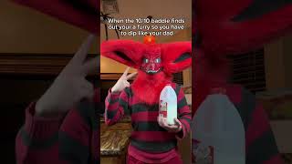 Left just like my dad💀  #furry #cosplay #fursuit #fursuiter #baddie #cosplay #dad #milk #shorts