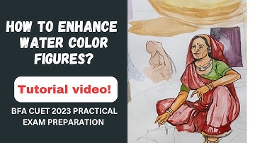 BFA COMPOSITION | how to color in human figures !how to do watercolor in memory drawing  composition