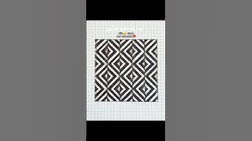 Geometric Square Optical Illusion Art - Art challenge - 3D Trick Art on paper tutorial #ytshorts#art