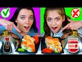 Asmr choose the right sauce weird food combinations by lilibu challenge