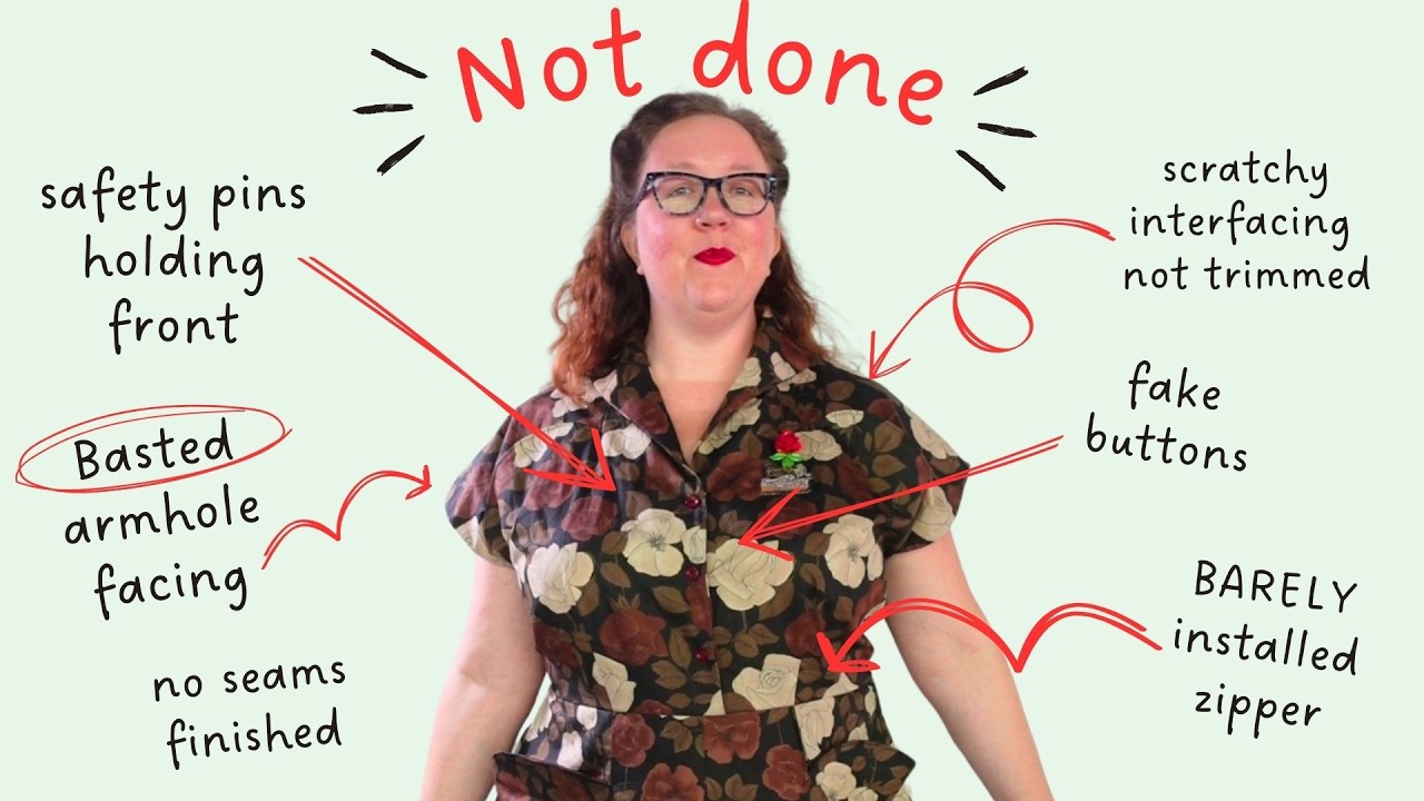 The REALITY of making a vintage plus size dress (at the last minute)