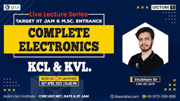 Complete Electronics IIT JAM Physics | Kirchhoff