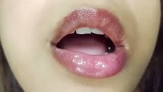 Extreme Closeup Moving Tonguetongue Challenge Without Lipstick