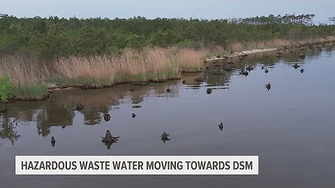 Hazardous waste water moving towards Des Moines