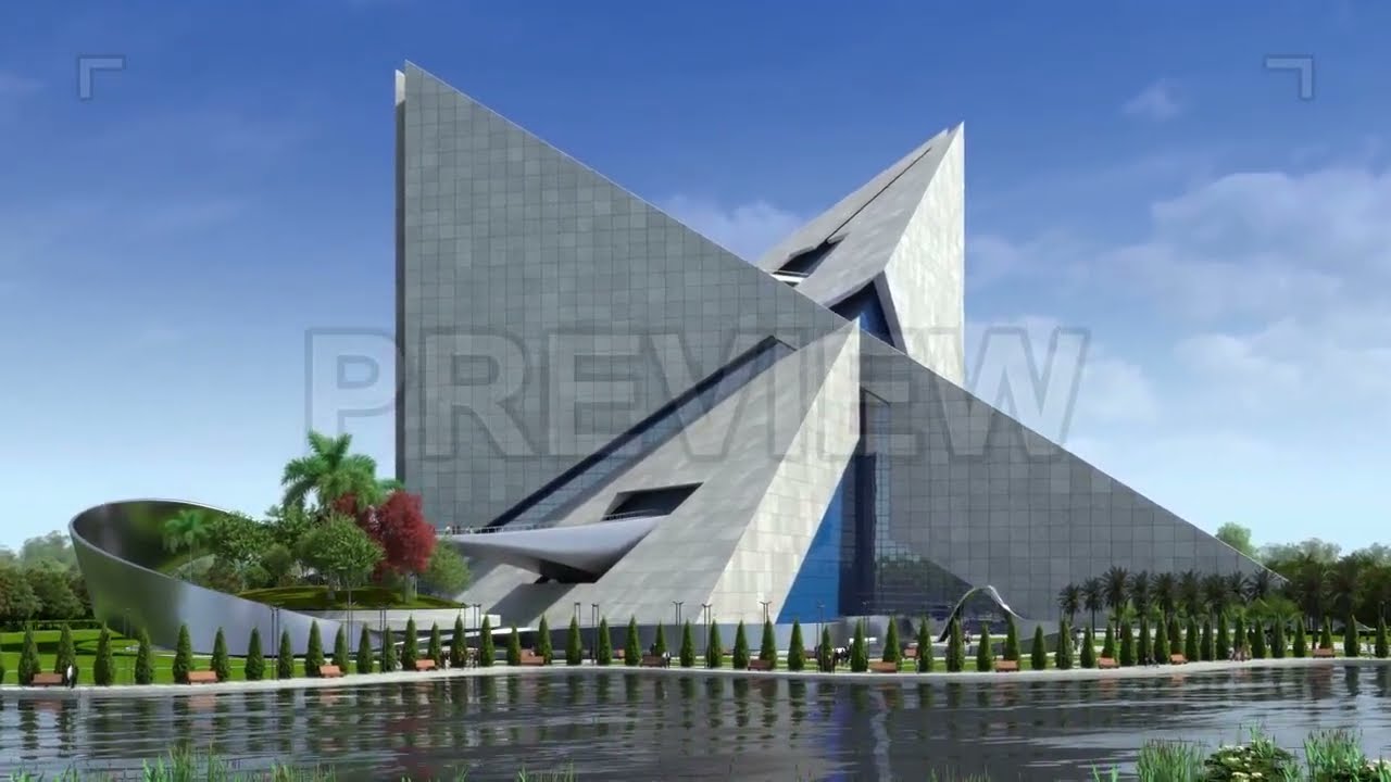 Futuristic Origami Architecture - Animations by AND