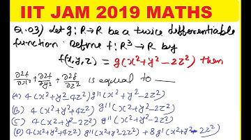 IIT JAM 2019 Q.03 | Partial Differential Equation of second order