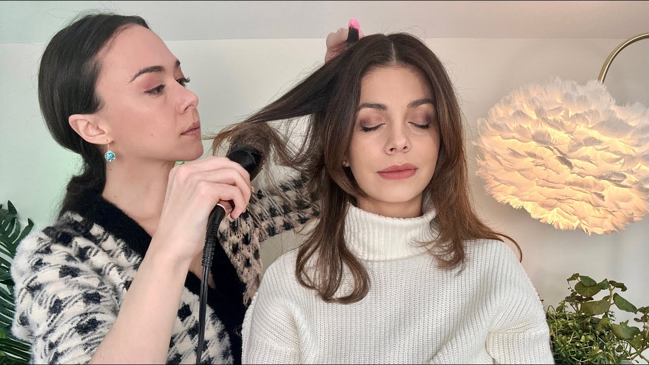 ASMR Perfectionist Hair Styling Commercial Shoot | Relaxed Curls, Finishing Touches, Makeup, Clothes