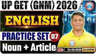 GNM English Practice Set 7 | GNM Nursing English Noun + Article | UP GET GNM 2026 | RWA