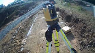 Topcon LN100 robotic total station foundation / footing layout