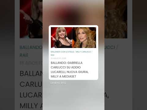 Video BALLANDO: GABRIELLA CARLUCCI SU ADDIO LUCARELLI, NUOVA GIURIA, MILLY A MEDIASET