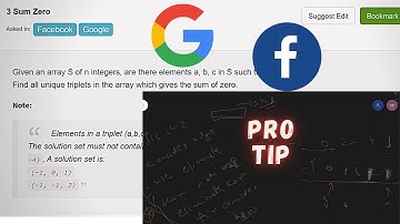 7.2 3 SUM ZERO (Two Pointers)-Interviewbit #twopointers#interview