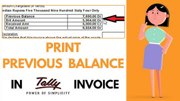 Print Previous Balance in Invoice | Tally Customization | Tally ERP9