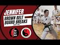 Jennifer Brown Belt Board Brakes - Red Wolf Dojo - Cuong Nhu Martial Arts