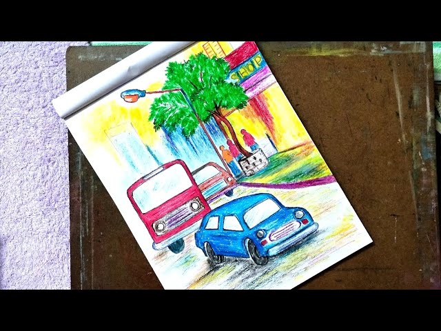 Watercolors Pen and Wash | Busy Street in Kolkata | ரசகுல்லா நகரம் | People  Perspective illustration - YouTube