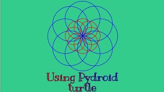 Drawing Circle Combination Pattern using Turtle 🐢 ... In Python/Pydroid 3 ... #pydroid3 #turtle