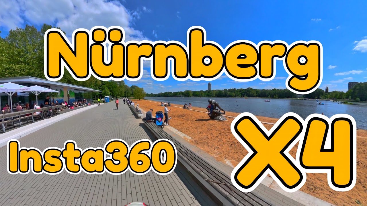 🇩🇪🛴🚴‍♂️🌍 Nürnberg Wöhrder See -  Unterwegs mit der neuen Insta360 X4  4K🎥