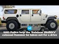 Uae police help the rainbow sheikhs colossal hummer be taken out for a drive