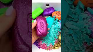 Soap Snowfall ❄️#SoapShavings #ASMRCommunity #OddlyRelaxing #SoapCrunch