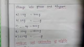 #4th maths#Measurement#conversion kilogram into grams