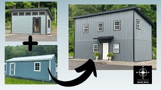 Really nice office space ideas built inside old mini-barns and storage sheds.