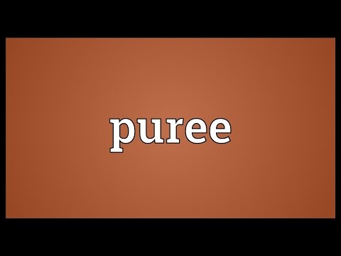 Video: Wat Is Puree?