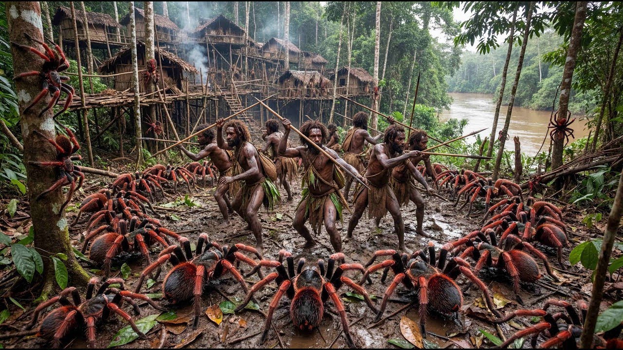 Korowai Tribe vs Jaguars How a Family Survives Above the Jungle Off Grid Documentary