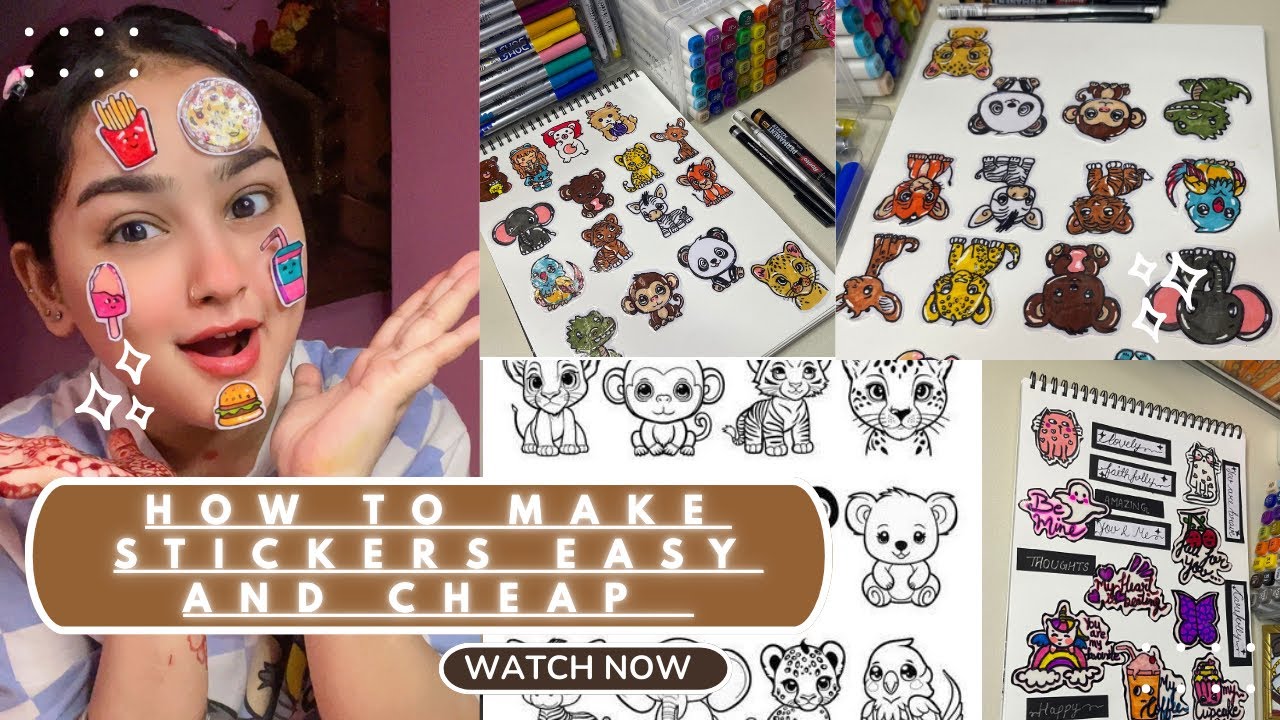 How to Make Stickers at Home | Step by Step! #craftideas # ...