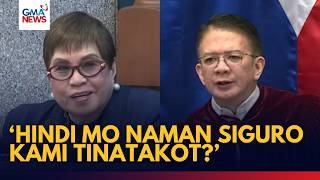 'Hindi mo naman siguro kami tinatakot?' - Chiz Escudero kay Lorna Kapunan | GMA News screenshot 5
