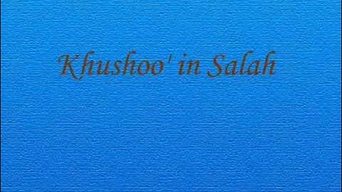 Humility in Prayer   Khushoo