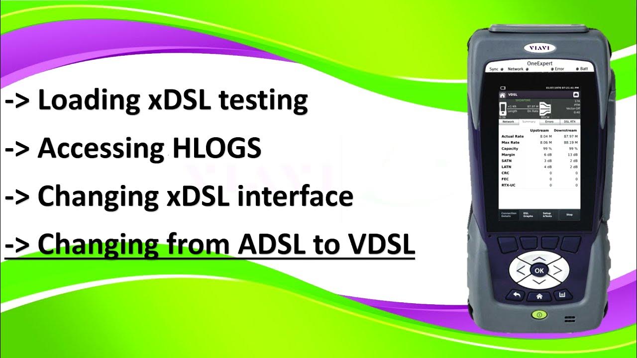 VIAVI ONX580 XDSL Basic Functions Getting Started YouTube