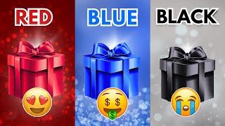 Choose Your Gift..!🎁 Red, Blue or Black ❤️💙🖤 How Lucky Are You? Brain Bounce