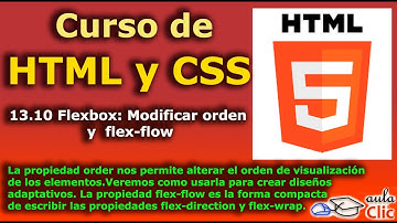 Curso de HTML y CSS. 13.10 Flexbox: Modificar orden y  flex-flow